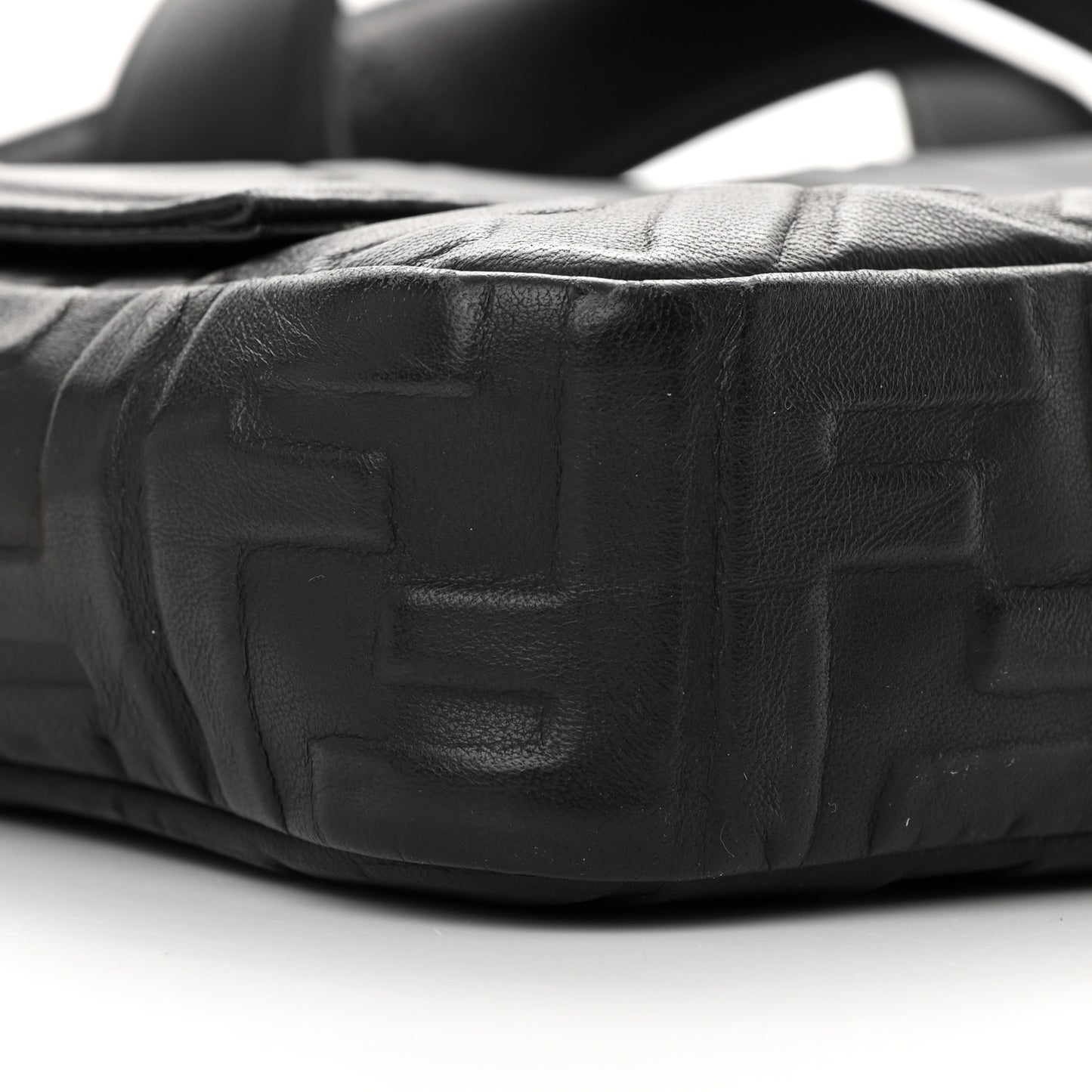 Nappa FF 1974 Embossed Baguette Black