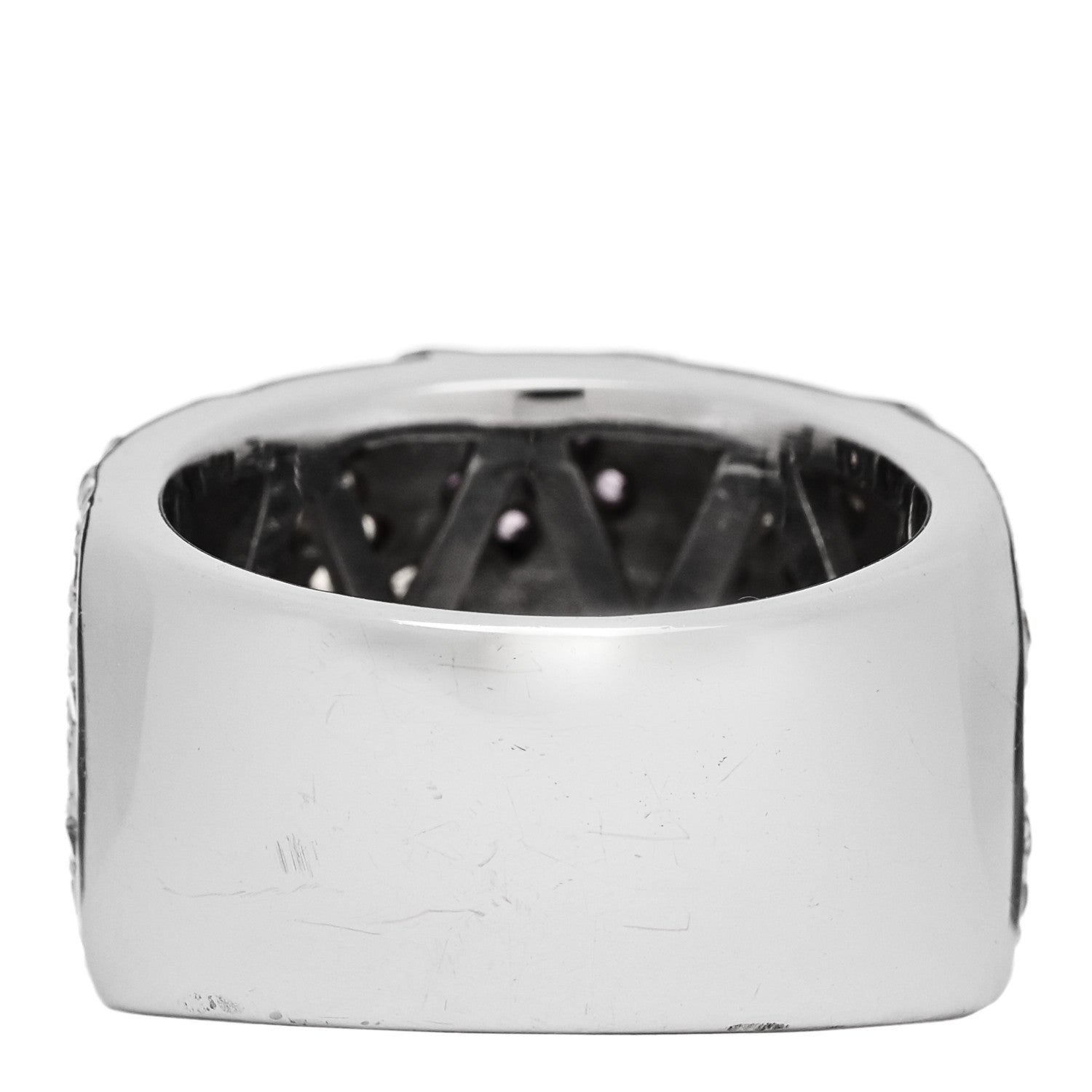 Parker & West by FASHIONPHILE 18K White Gold Diamond .85ctw Pink Yellow Sapphire Floral Ring 53 6.25 4 of 8