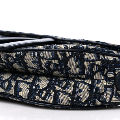 Christian Dior Oblique Saddle Bag Blue 9 of 10