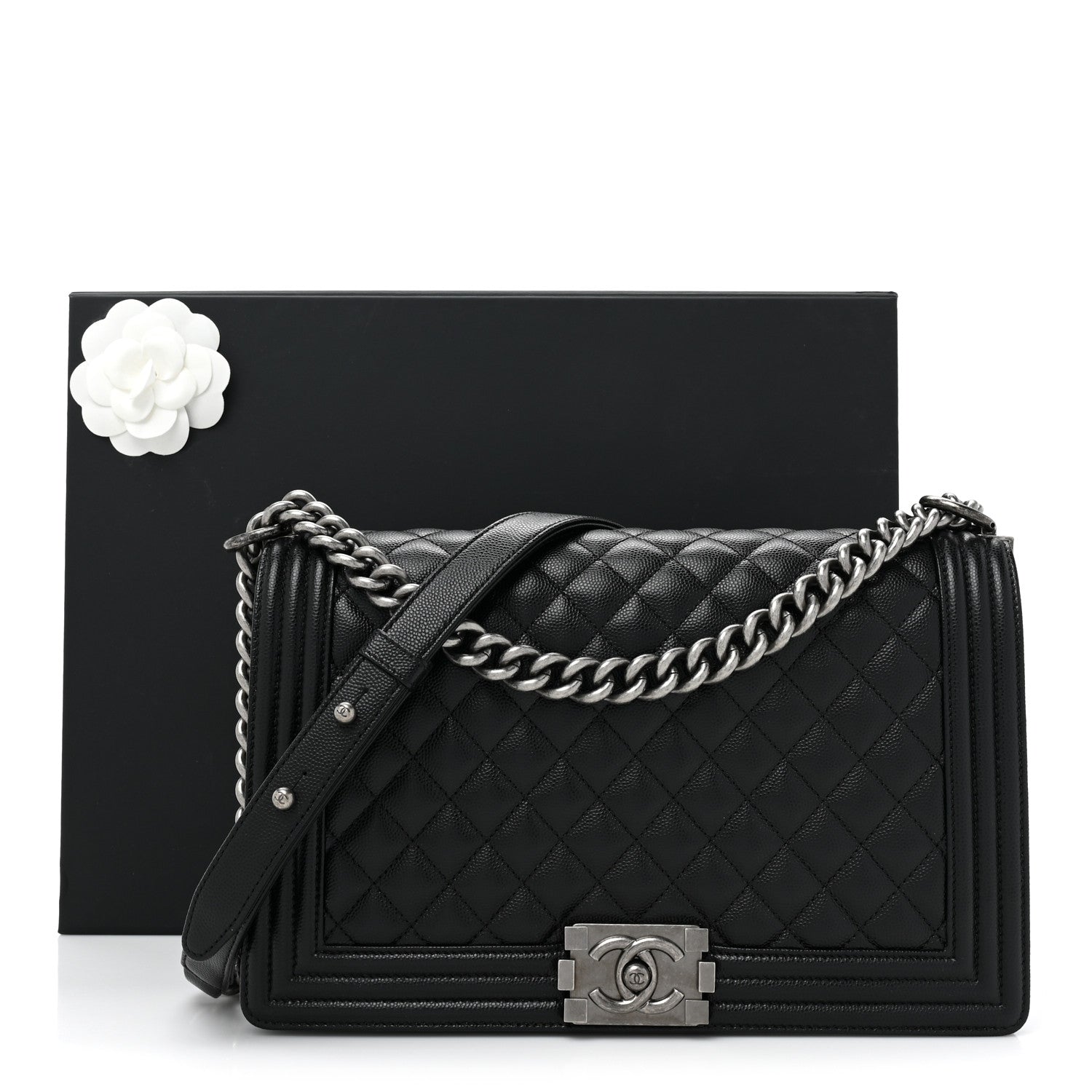 Chanel Caviar Quilted New Medium Boy Flap Black 10 of 10