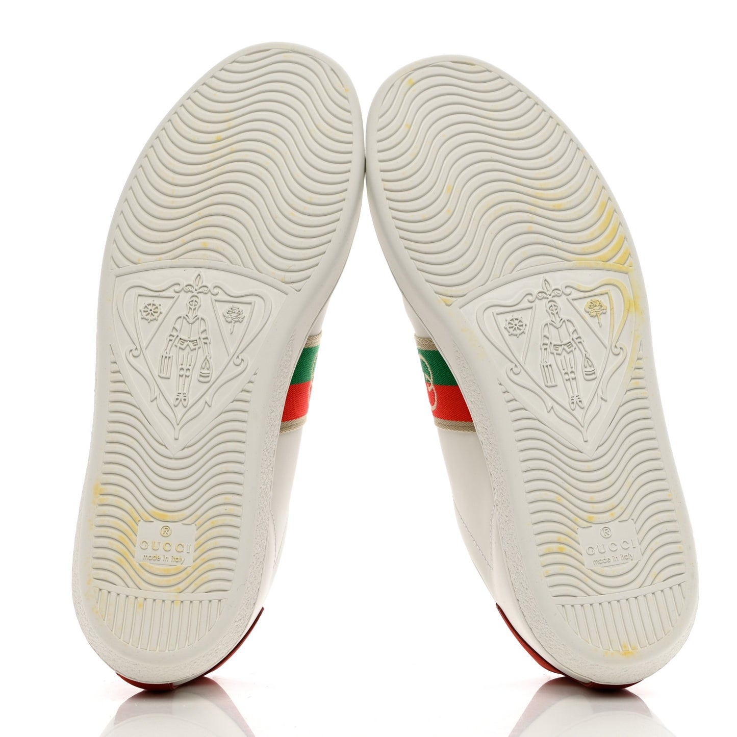 Calfskin Web Interlocking G Womens Ace Sneakers 40 White
