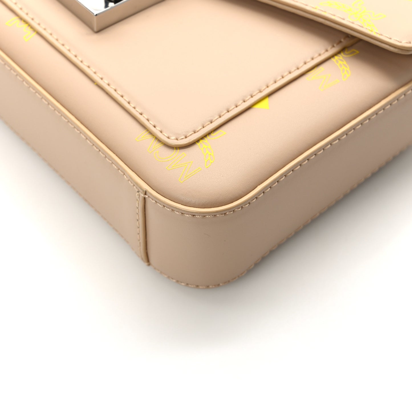 Calfskin Color Splash Logo Crossbody Small Croissant