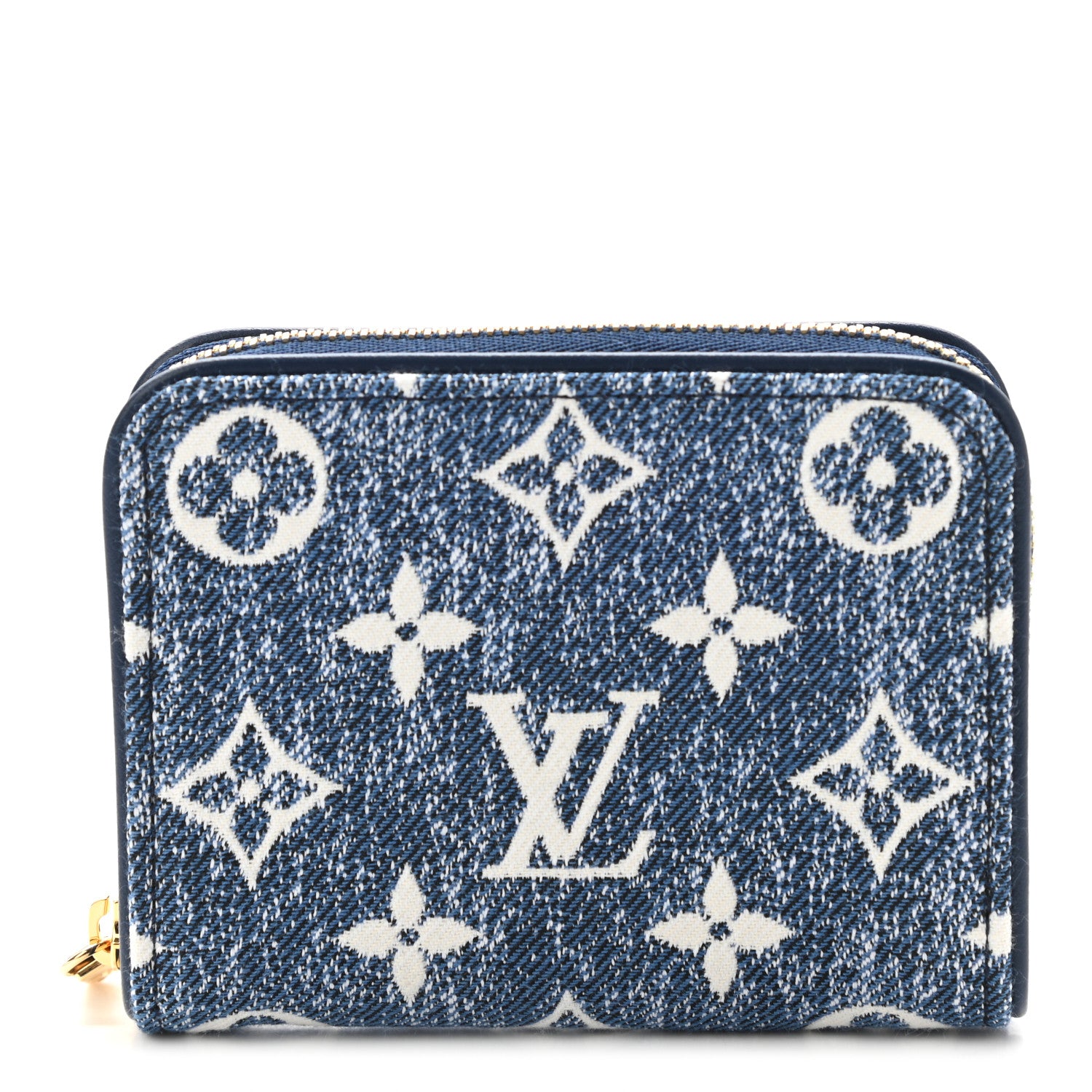 Louis Vuitton Denim Monogram Jacquard Zippy Coin Purse Bleu 1 of 7