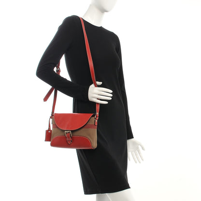 Burberry Canvas House Check Small Henham Crossbody Red 2 of 10