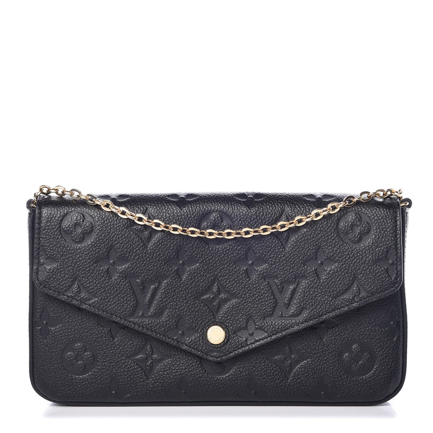 Louis Vuitton Empreinte Pochette Felicie Chain Wallet Black 1 of 9