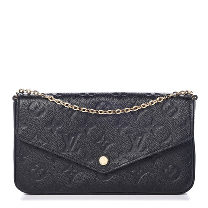 Louis Vuitton Empreinte Pochette Felicie Chain Wallet Black 1 of 9
