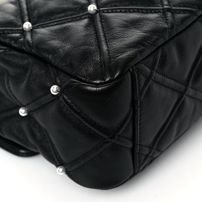 Chanel Lambskin Quilted Pearl Studded Flap Black 7 of 15
