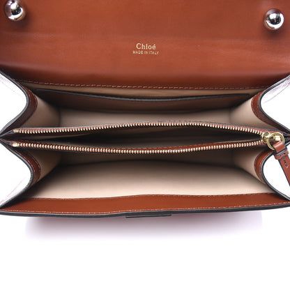 Chloe Shiny Goatskin Calfskin Aby Chain Shoulder Bag Sepia Brown 4 of 10