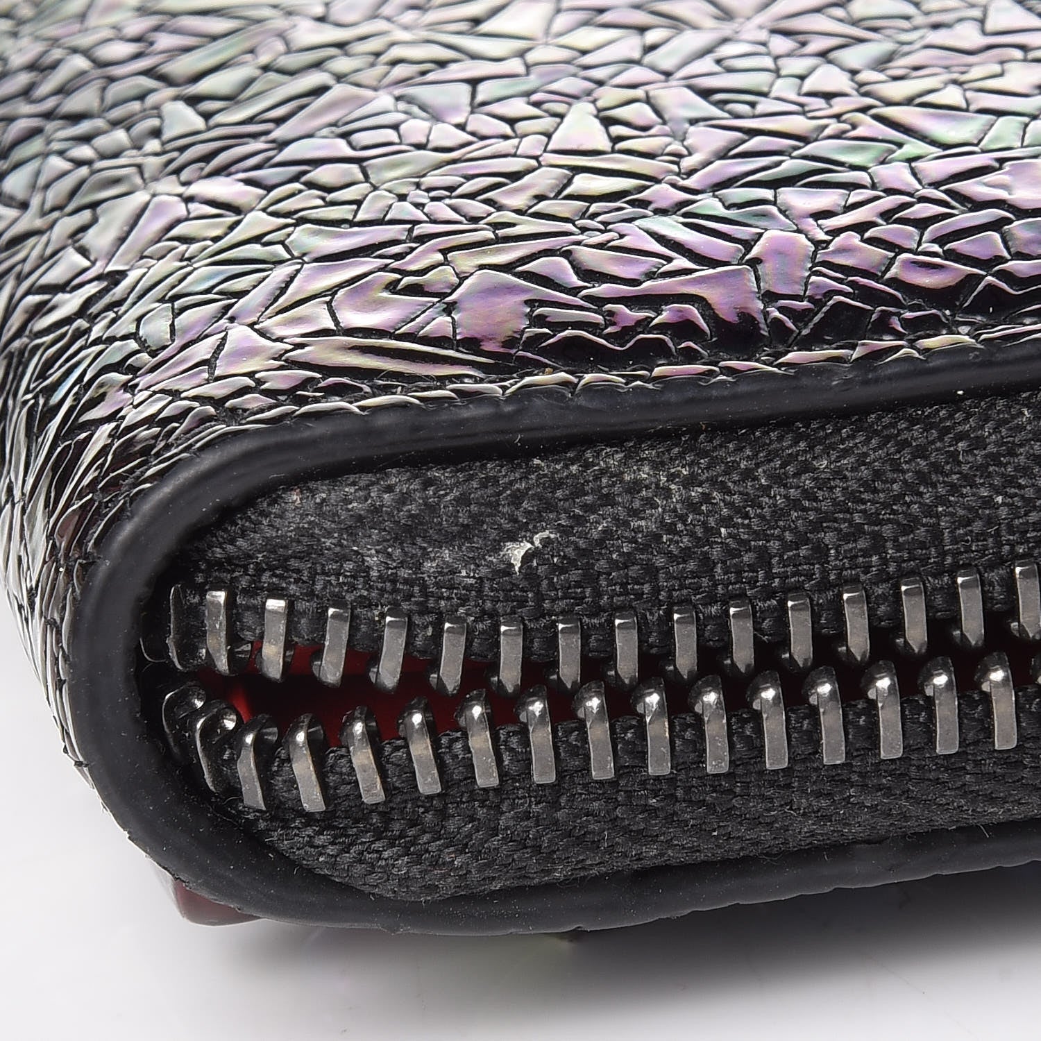 Christian Louboutin Metallic Patent Spikes Panettone Coin Purse Black Multicolor Metal 9 of 9