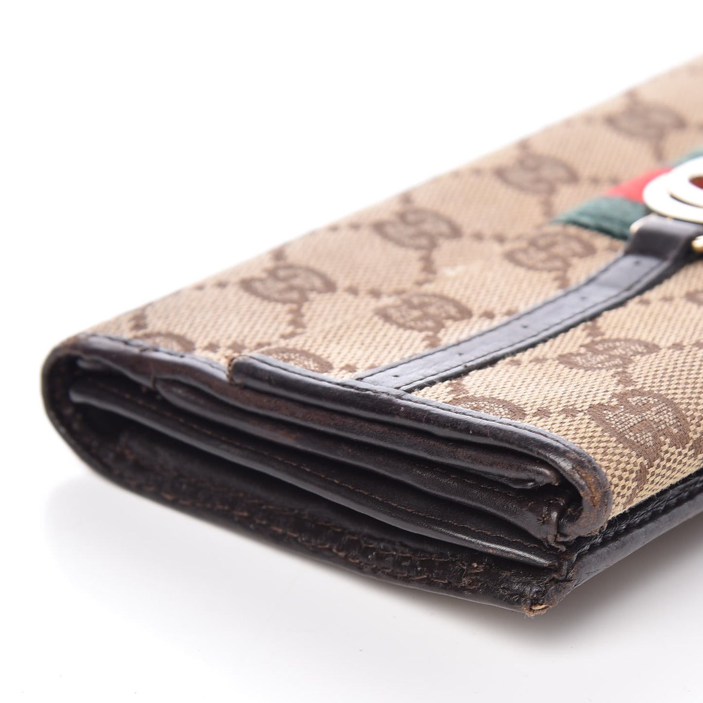 Monogram Web GG Reins Wallet Dark Brown