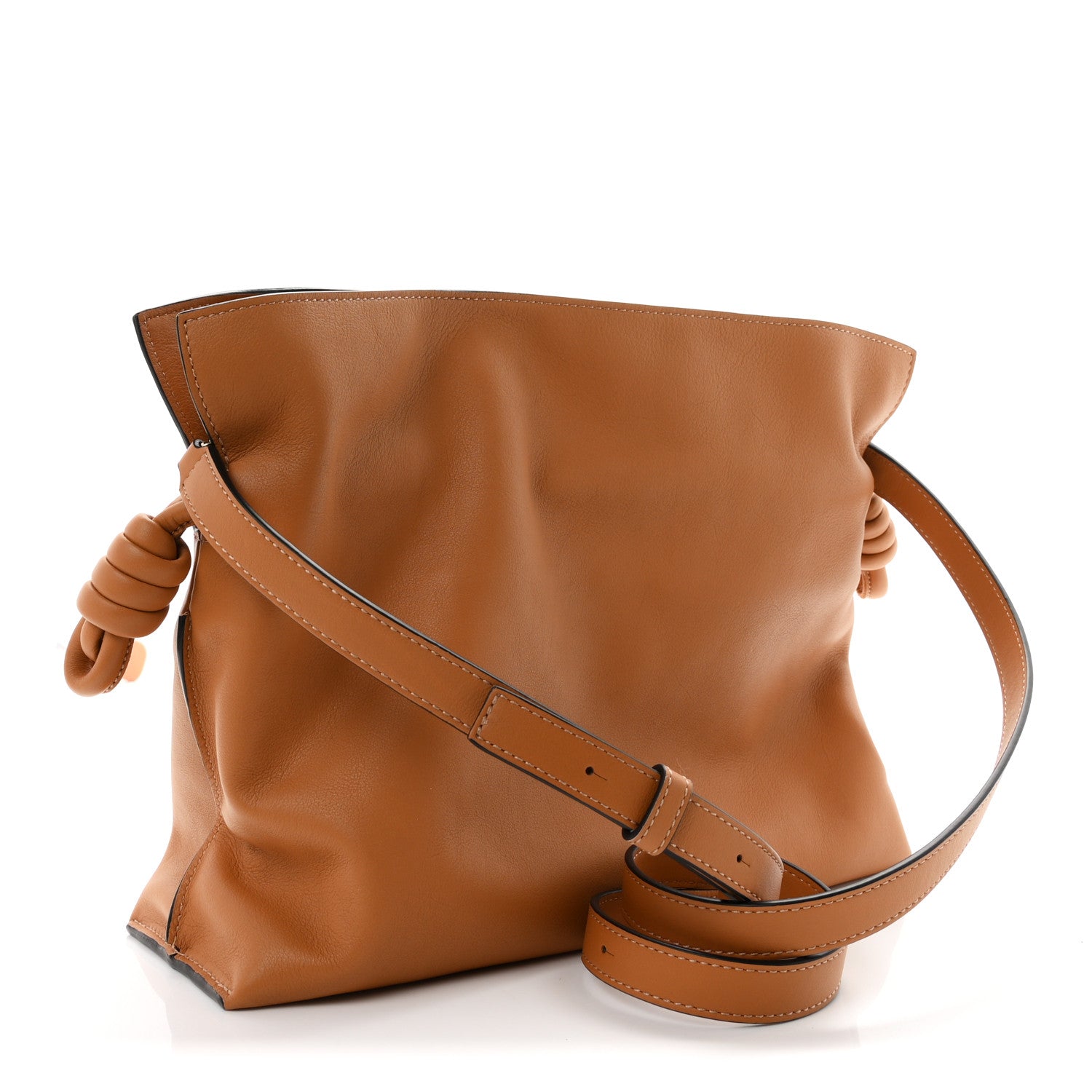 Loewe Nappa Calfskin Medium Flamenco Knot Clutch Warm Desert 3 of 11
