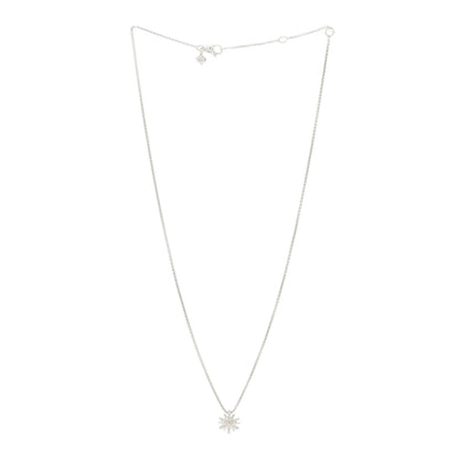 David Yurman Sterling Silver Diamond 10.5mm Petite Starburst Pendant Necklace 2 of 5