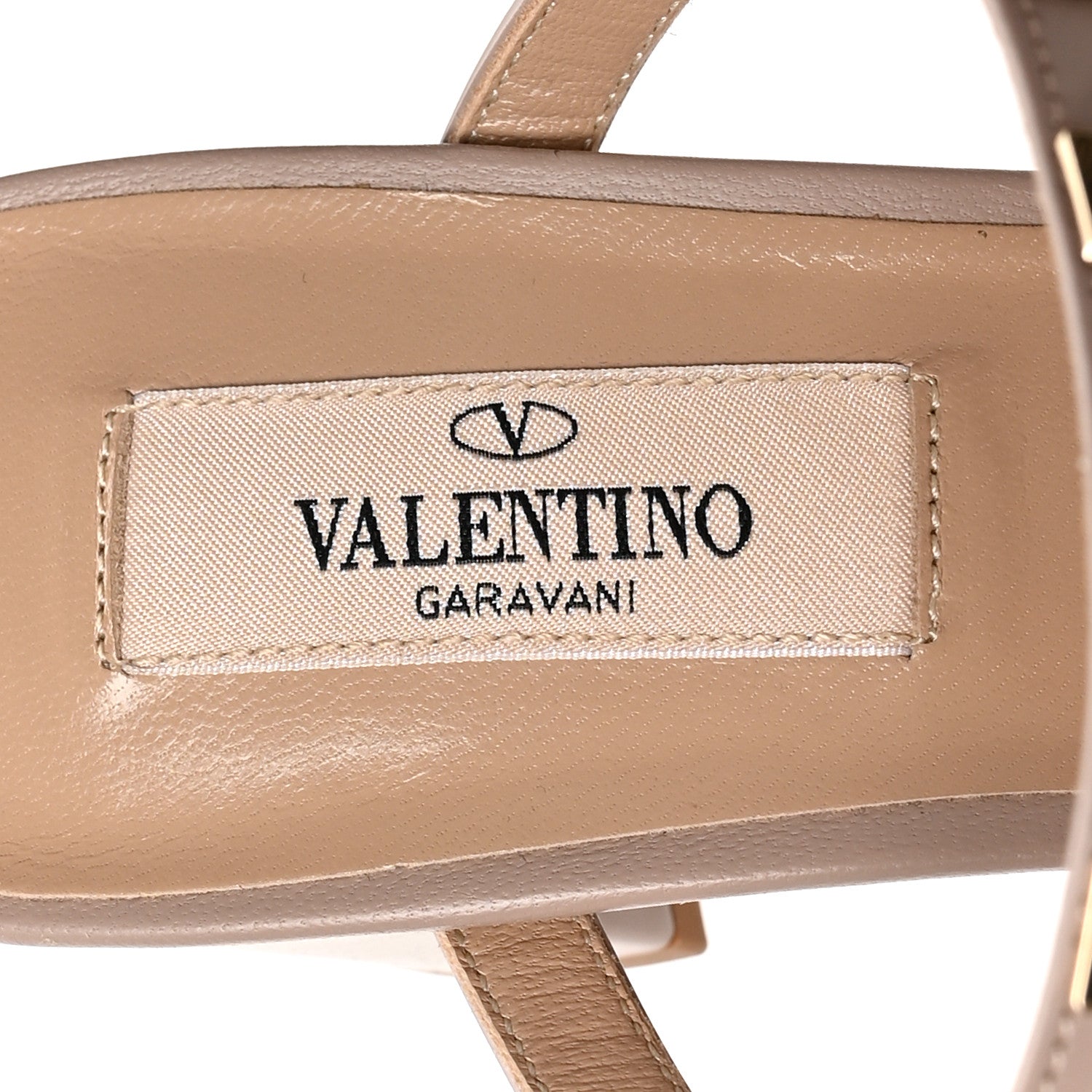 Valentino Garavani Calfskin Rockstud 60mm Caged Slide Sandals 38.5 Poudre 7 of 8