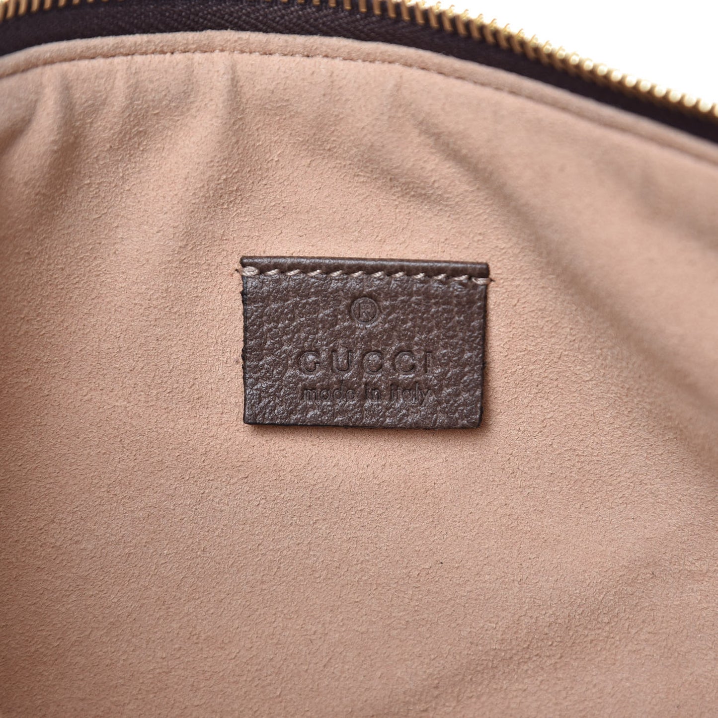 GG Supreme Monogram Large Ophidia Pouch Clutch Brown