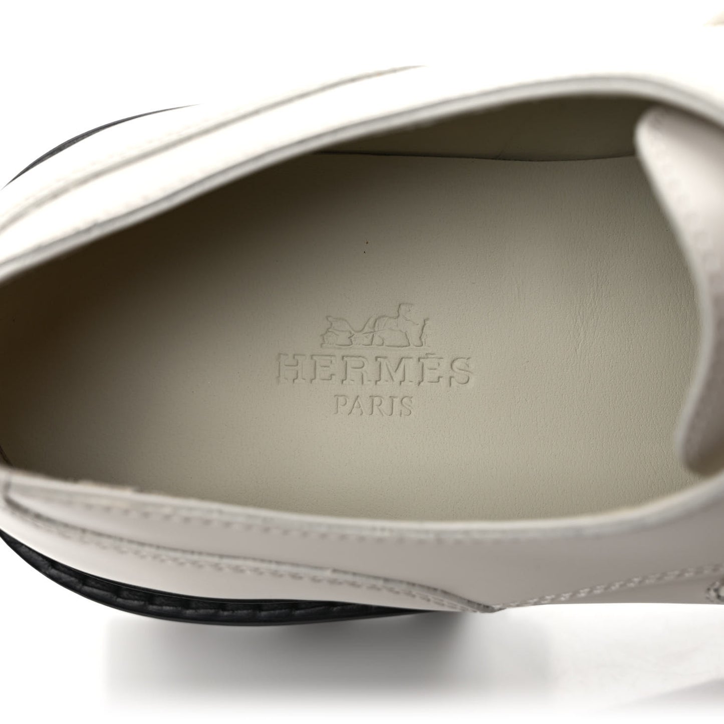 Glossed Calfskin First Derby 38 Beige Glaise