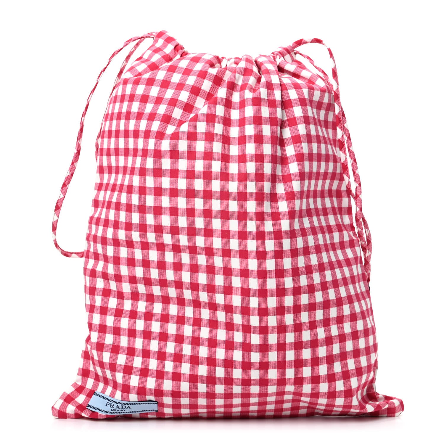 Prada Tessuto Nylon Vichy Gingham Pouch Rosso 1 of 9