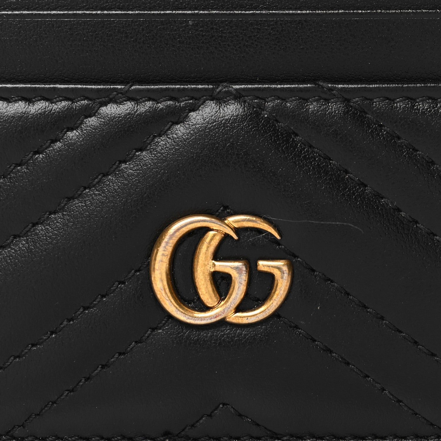 Gucci Calfskin Matelasse GG Marmont Card Holder Black 7 of 9