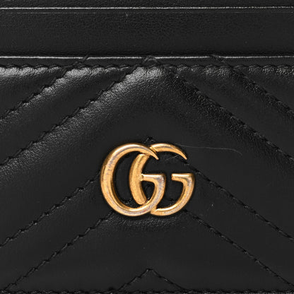 Gucci Calfskin Matelasse GG Marmont Card Holder Black 7 of 9