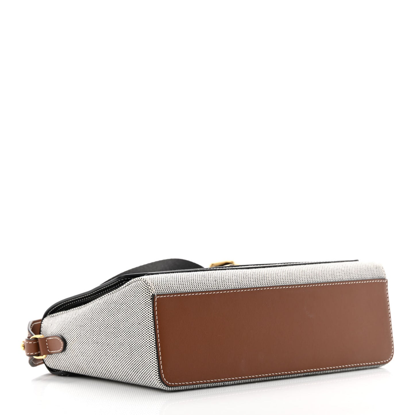 Canvas Horseferry Print Note Crossbody Bag Grey Black