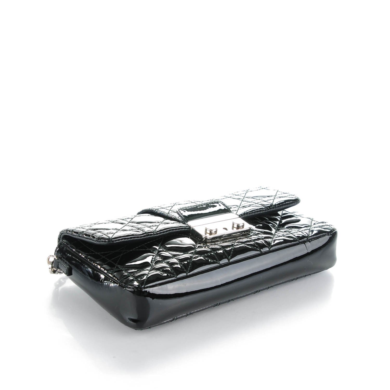 Christian Dior Patent Cannage New Lock Pouch Black 4 of 7