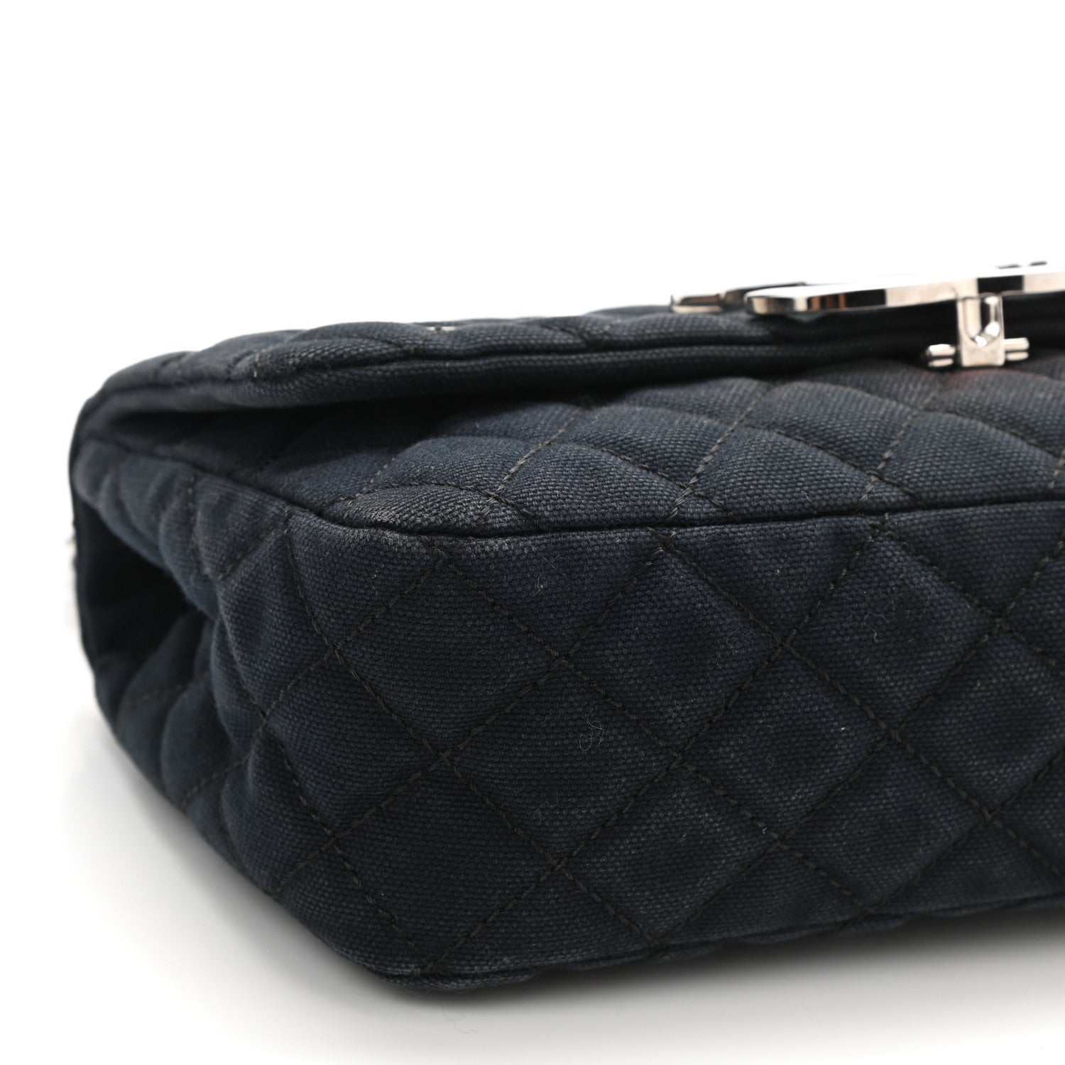 Chanel Canvas Quilted CC Cruise Flap Black 9 of 12