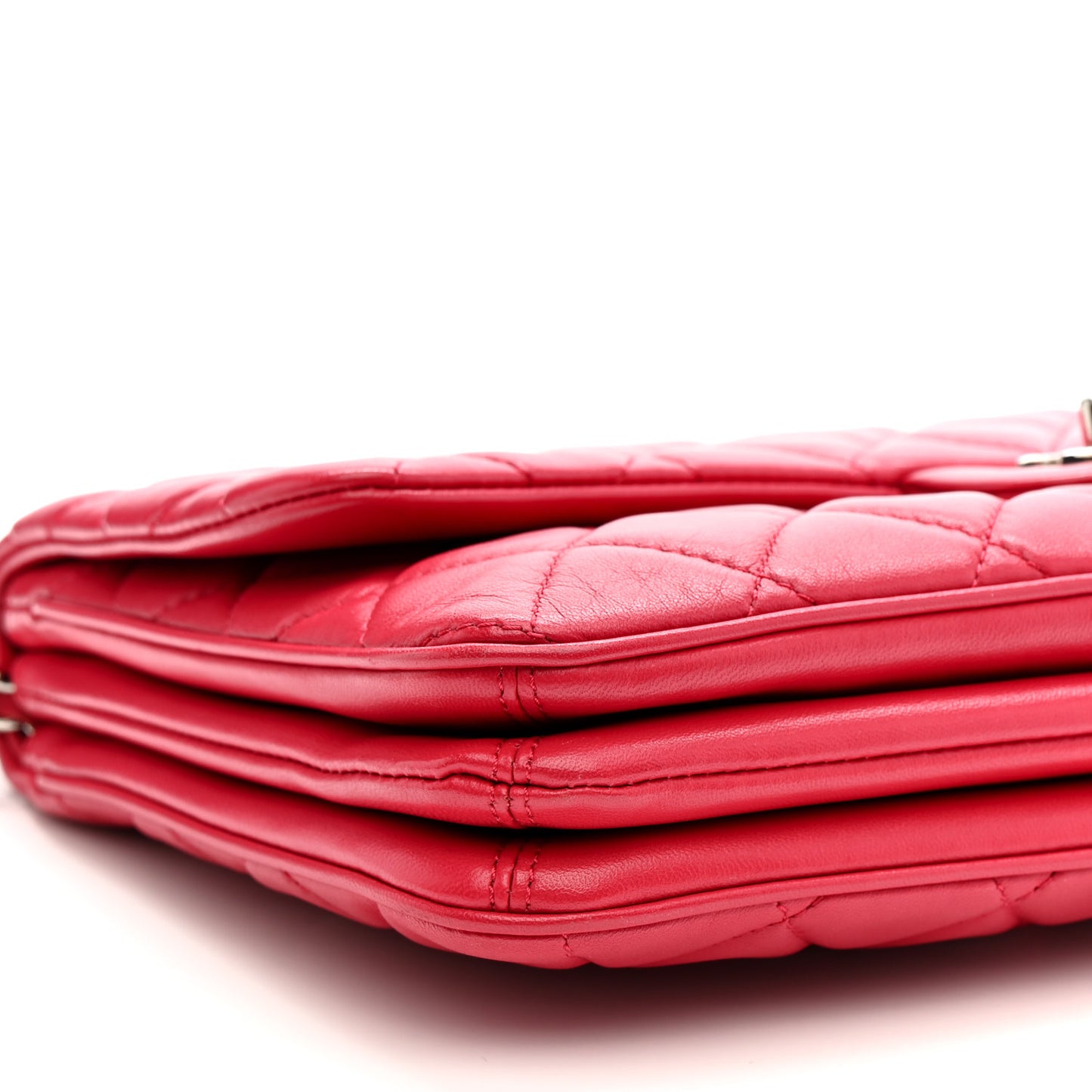 Lambskin Quilted Jumbo Chanel 3 Flap Dark Pink