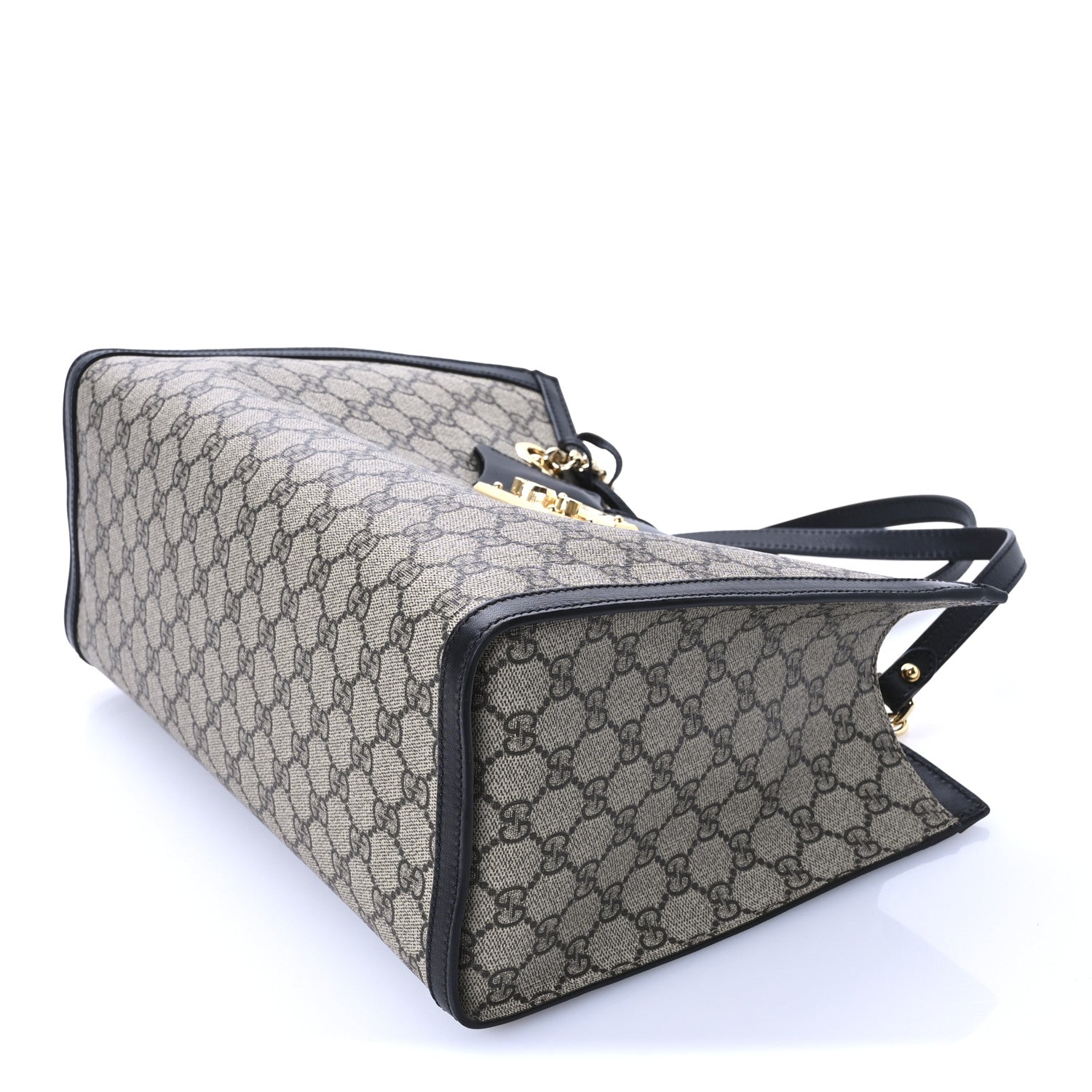 Gucci GG Supreme Monogram Medium Padlock Tote Black 10 of 10