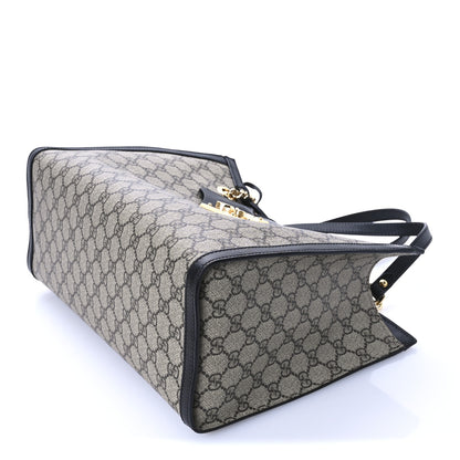 Gucci GG Supreme Monogram Medium Padlock Tote Black 10 of 10