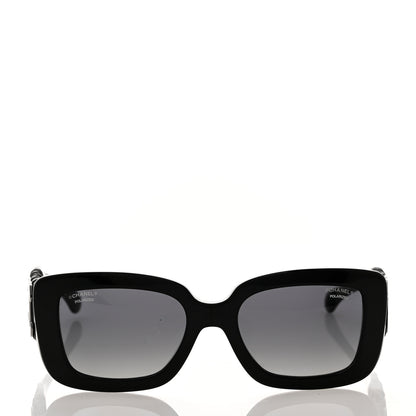 Chanel Acetate Calfskin Polarized Square Sunglasses 5473-Q-A Black 2 of 8