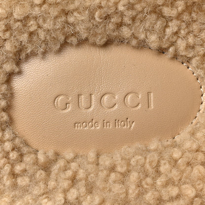 Gucci Merino Interlocking G Slide Sandals 39 Butterscotch Cocoa 7 of 9