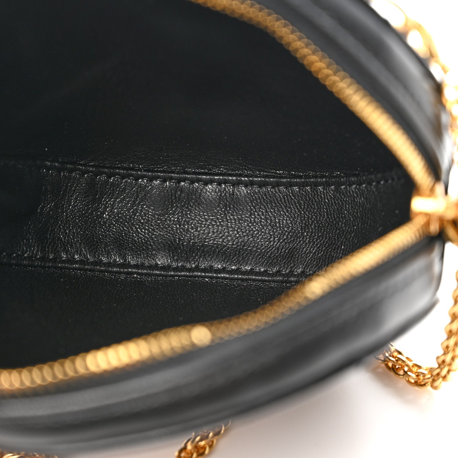 Valentino Garavani Calfskin Roman Stud Round Crossbody Bag Black 5 of 7