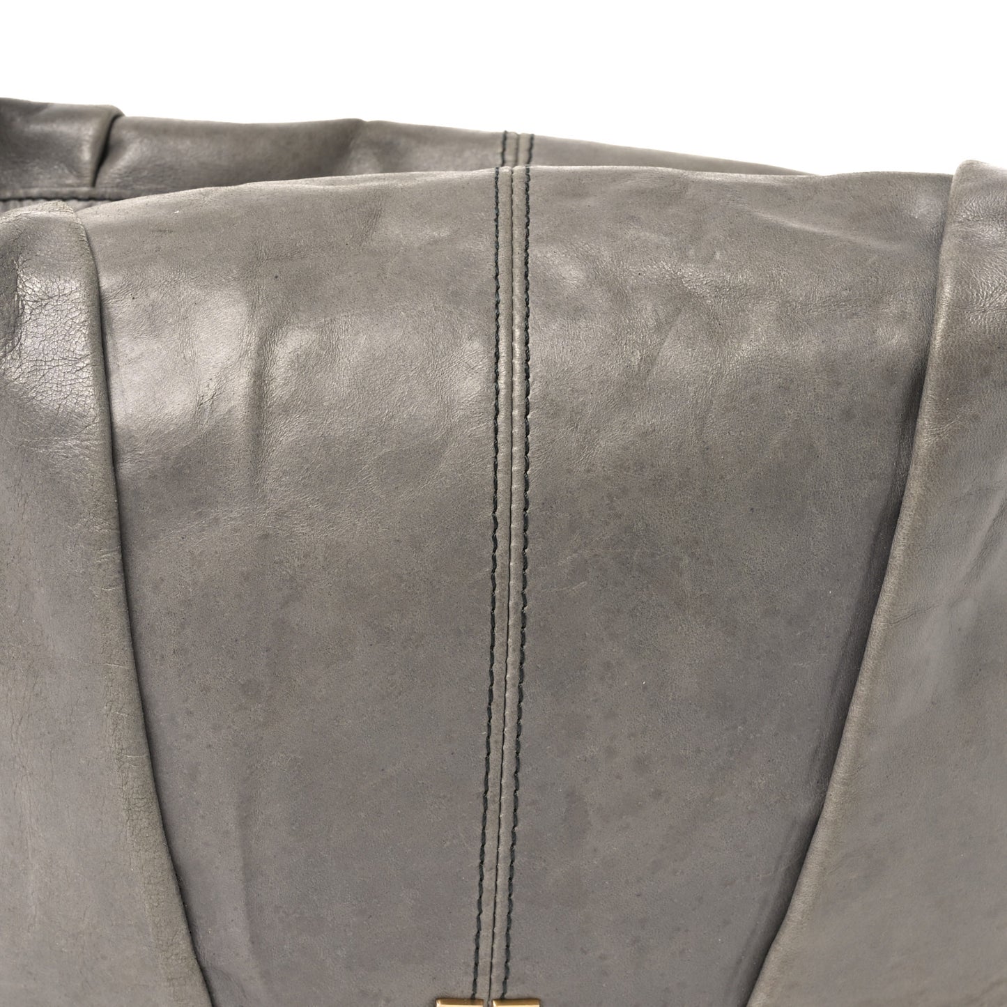 Calfskin Braided Hobo Grey
