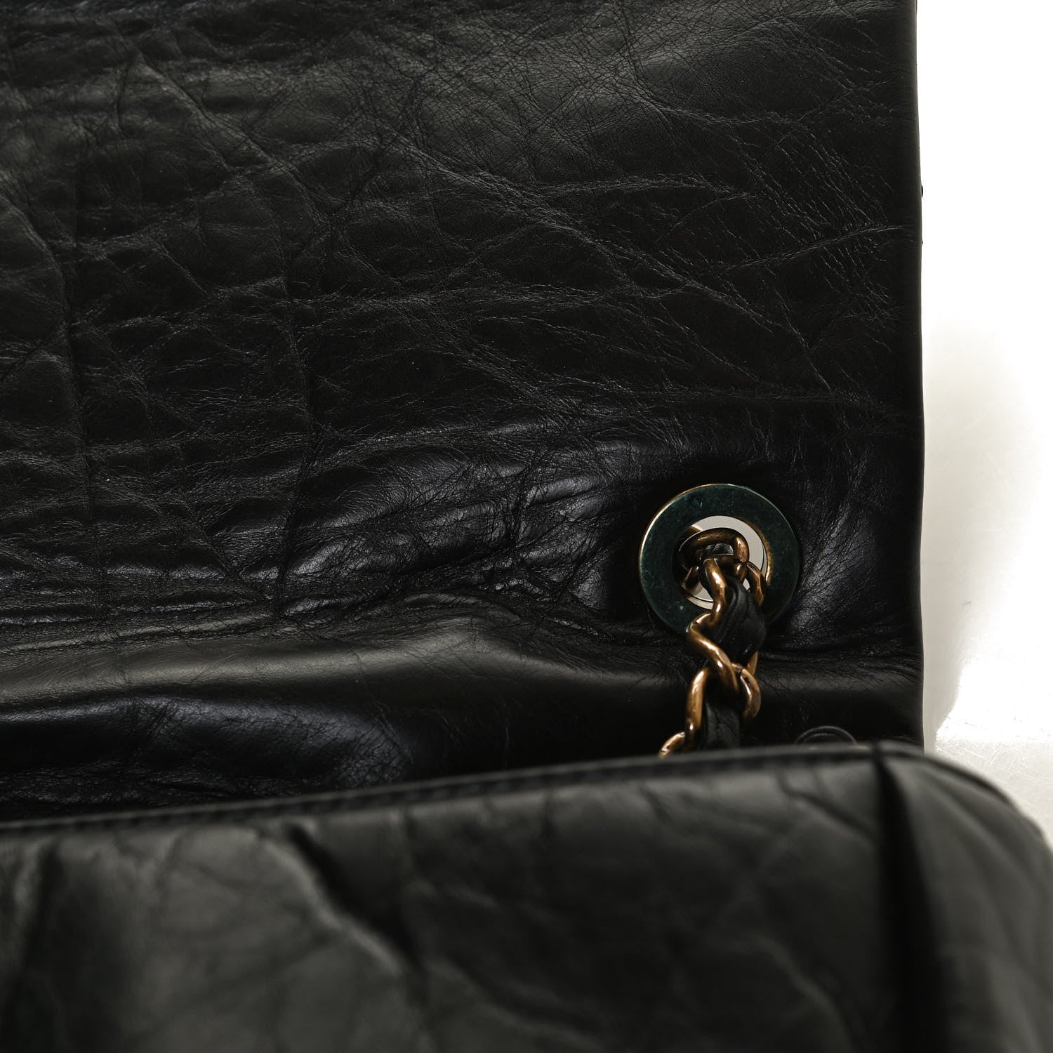 Chanel Aged Calfskin Quilted Medium Pondichery Flap Black 24 of 29