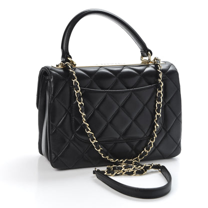 Chanel Lambskin Quilted Small Trendy CC Dual Handle Flap Bag Black 2 of 10