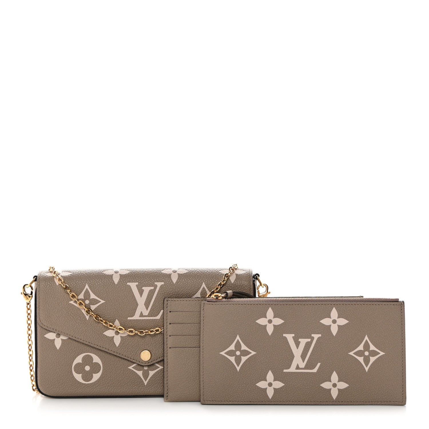 Louis Vuitton Empreinte Monogram Giant Felicie Pochette Tourterelle Creme 1 of 14
