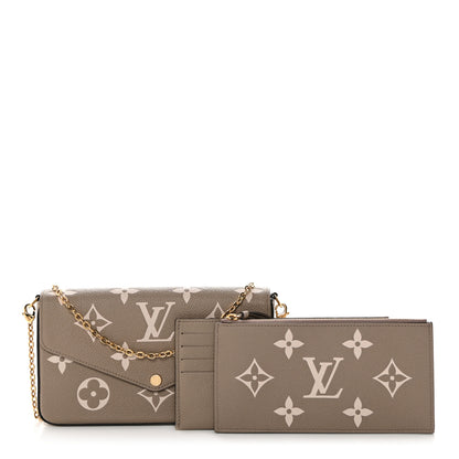 Louis Vuitton Empreinte Monogram Giant Felicie Pochette Tourterelle Creme 1 of 14