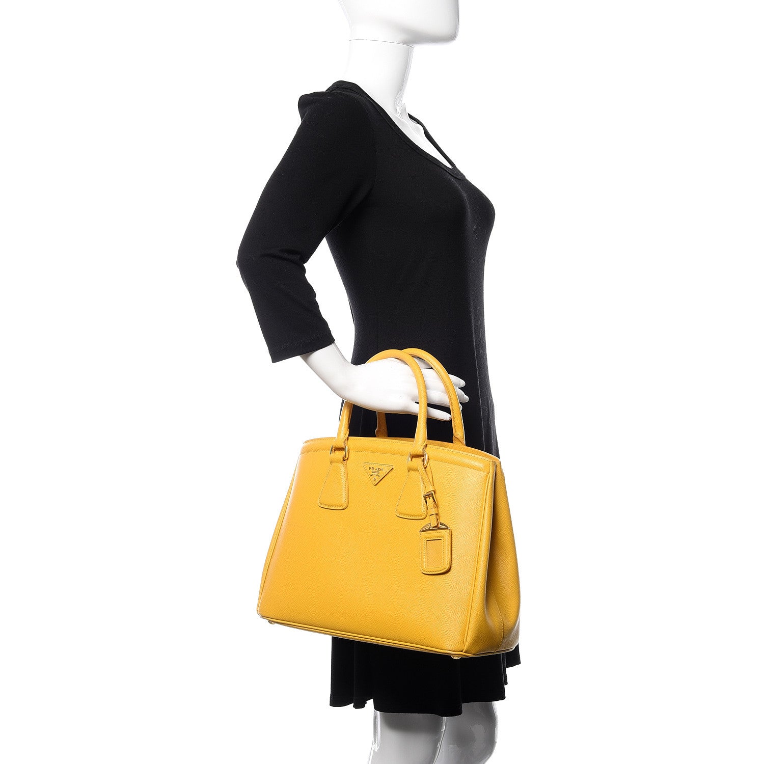 Prada Saffiano Lux Parabole Tote Mimosa 2 of 13