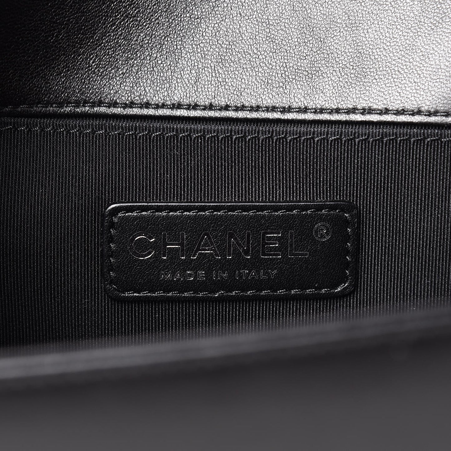 Lambskin Quilted Medium Boy Flap Black
