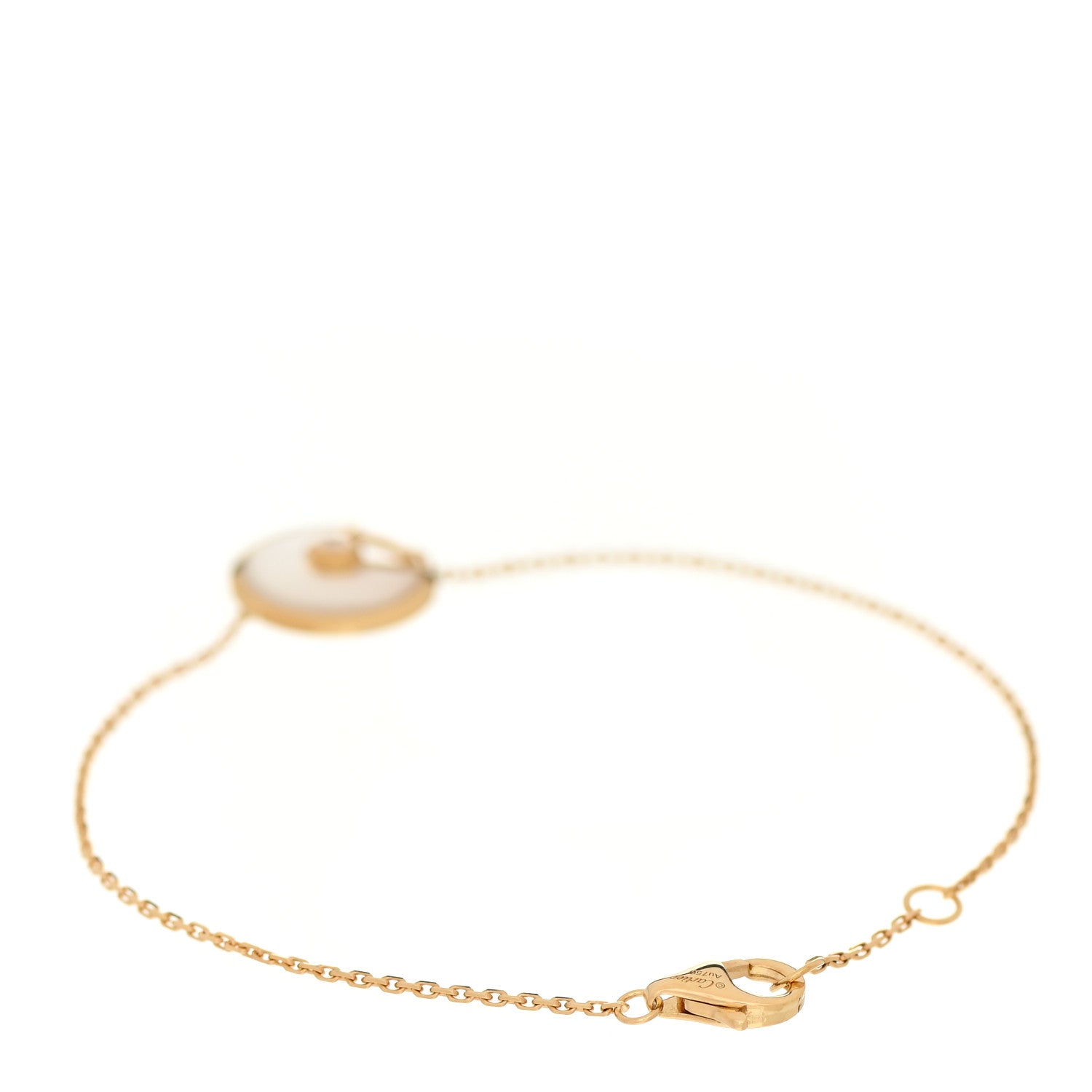 Cartier 18K Yellow Gold Diamond Mother of Pearl Amulette de Cartier Bracelet 2 of 5