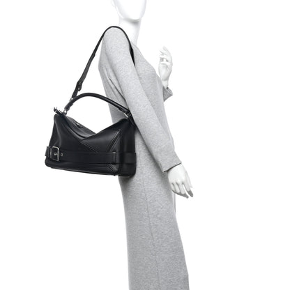 Loewe Shiny Calfskin Large Puzzle Biker Bag Black 2 of 10