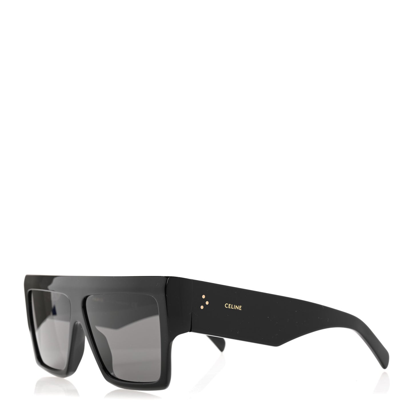 Acetate Flat Top Rectangular Sunglasses CL400921 Black