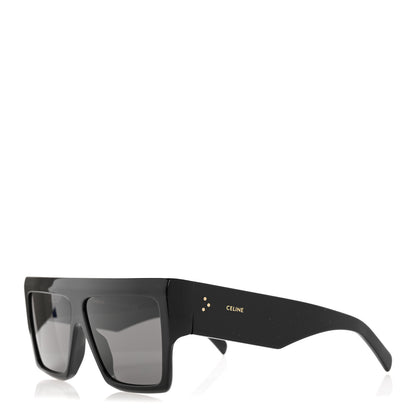 Celine Acetate Flat Top Rectangular Sunglasses CL400921 Black 3 of 8