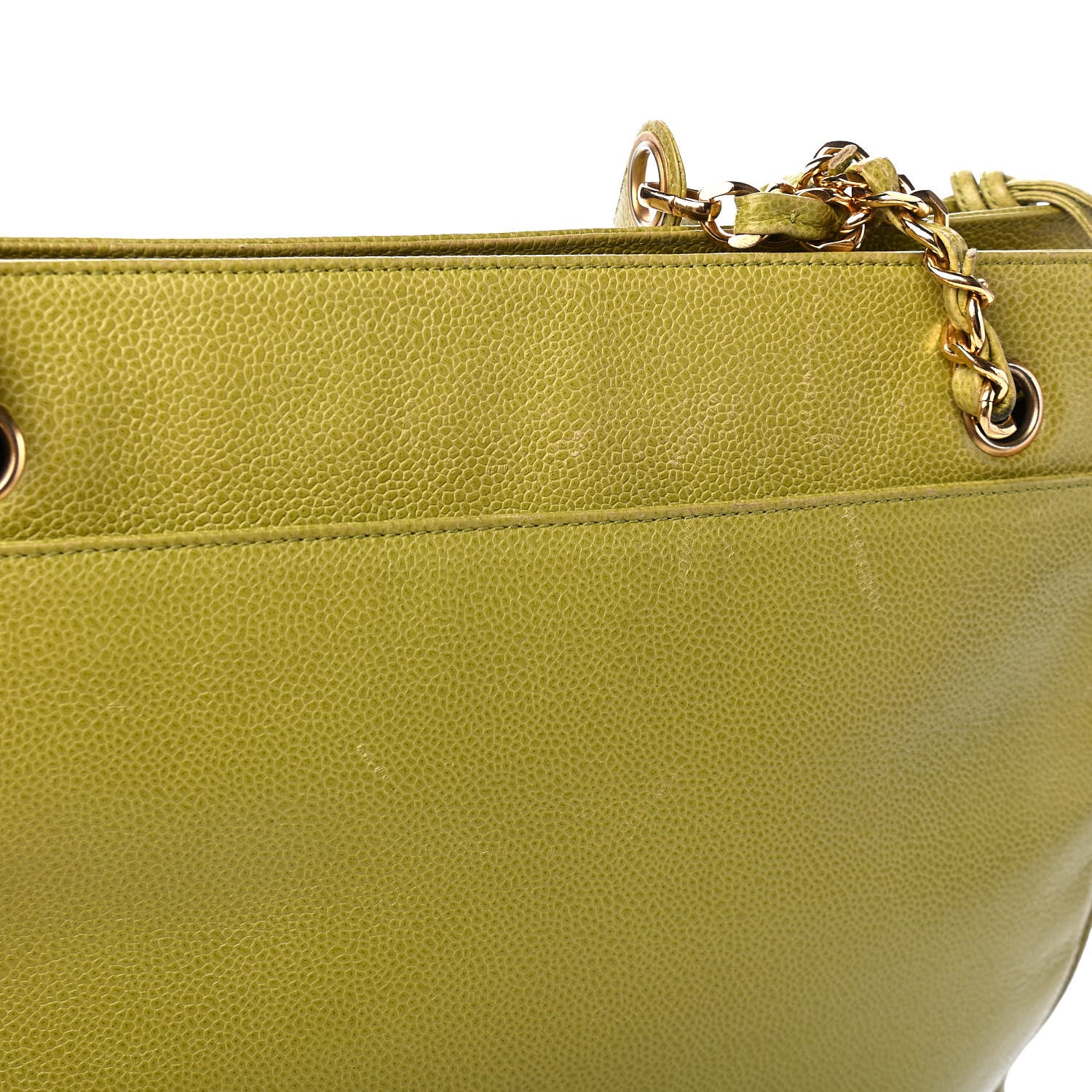Chanel Caviar CC Shoulder Bag Green 12 of 15