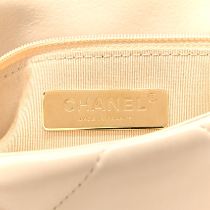 Chanel Lambskin Quilted Medium Chanel 19 Flap Light Beige 6 of 10