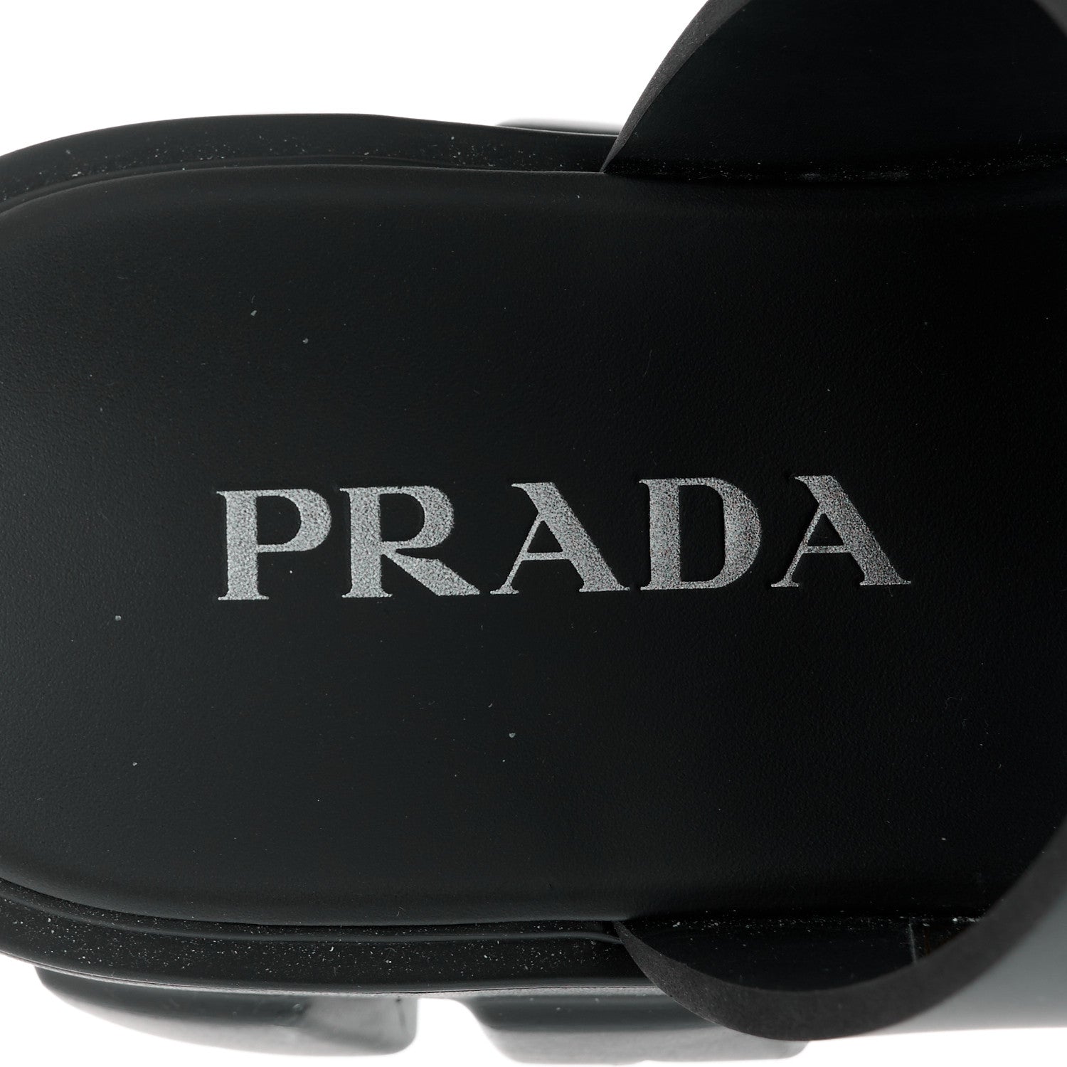 Prada Foam Rubber Triangle Logo Monolith 55mm Cage Sandals 41 Black 7 of 10