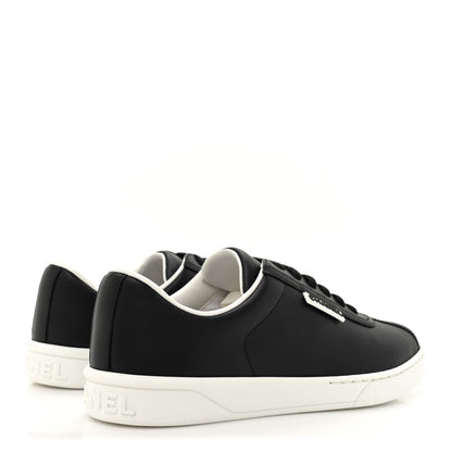 Chanel Calfskin CC Womens Sneakers 36.5 Black 5 of 9