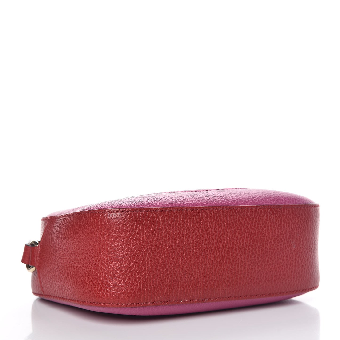 Dollar Calfskin Bi-Color Small Soho Disco Bag New Rosette Hibiscus Red
