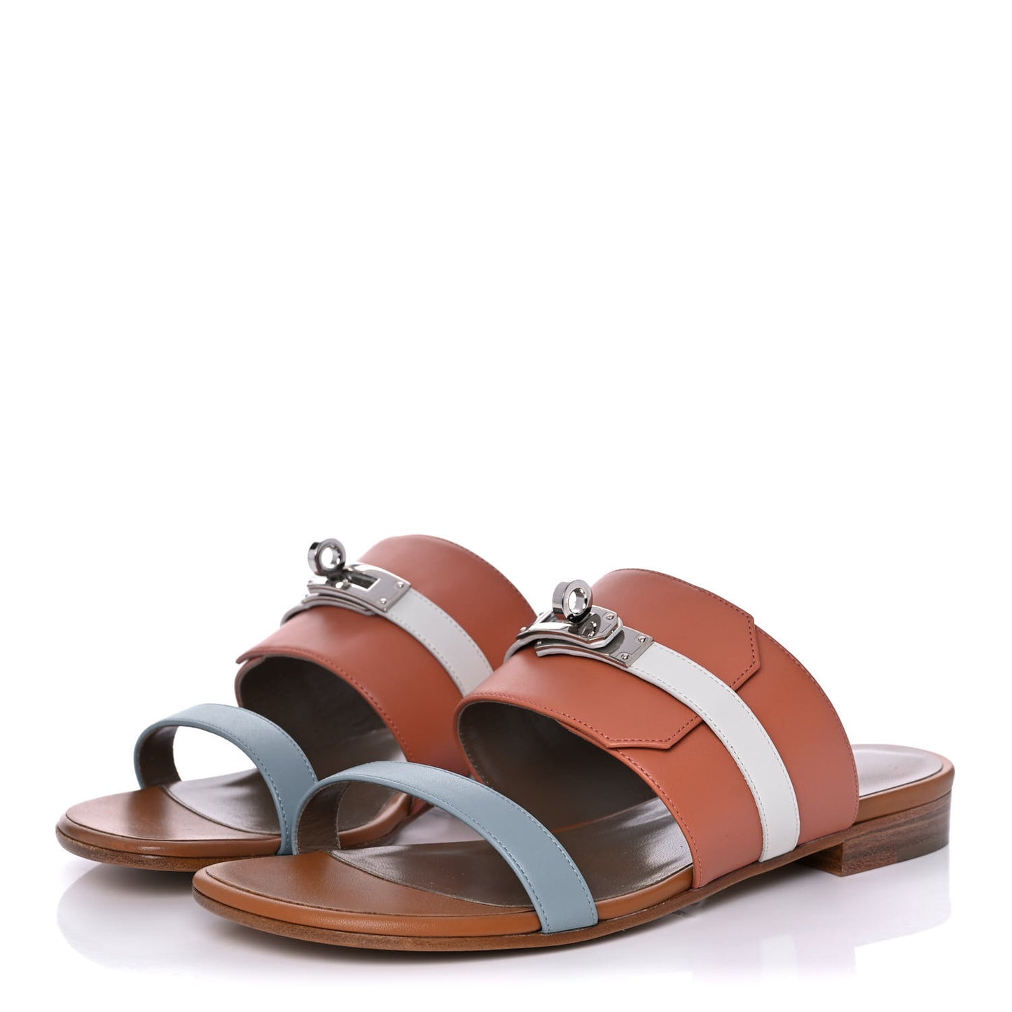 Calfskin Avenue Sandals 37 Rose Bubinga