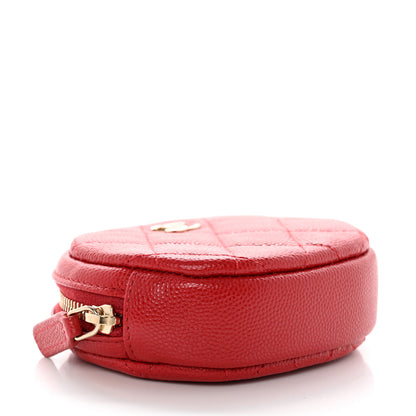 Chanel Caviar Quilted Zip Around Classic Coin Purse Red 4 of 7