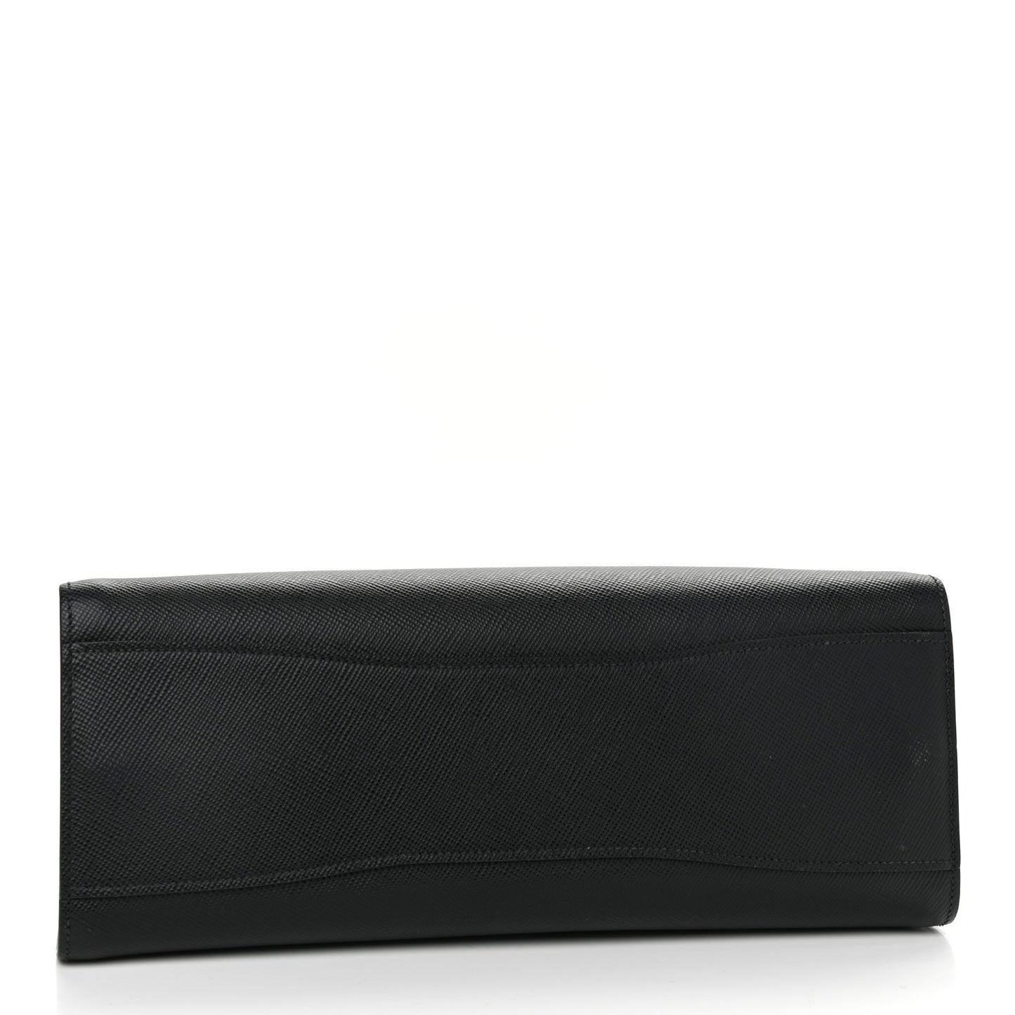 Saffiano City Calfskin Large Bibliothèque Top Handle Black Fuoco